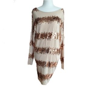 NWT Josh Brody Long Sleeve Sequin Knit Dress